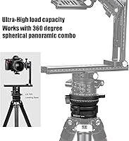 Vista 4 de SUNWAYFOTO LB-75R 360 Base de nivelación panorámica Cabezal de trípode 33 lbs (15kg) Capacidad de carga