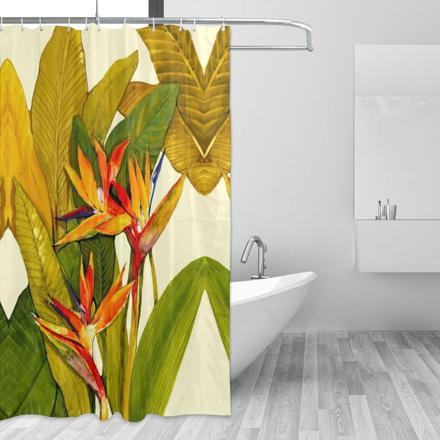 GWINDI Tropical Bird of Paradise Shower Curtain Sets