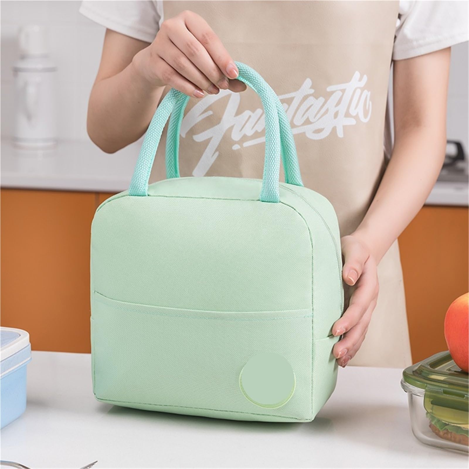 Torba piknikowa, 2 szt. aluminiowa folia izolacyjna lodówka torba chłodząca przenośna praca jedzenie piknik świeże termiczne pudełko torby bento(Pink)