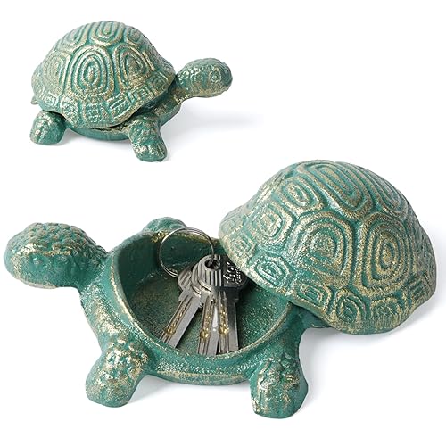 Notakia Cast Iron Turtle Outdoor Key Hider for Garden Decor