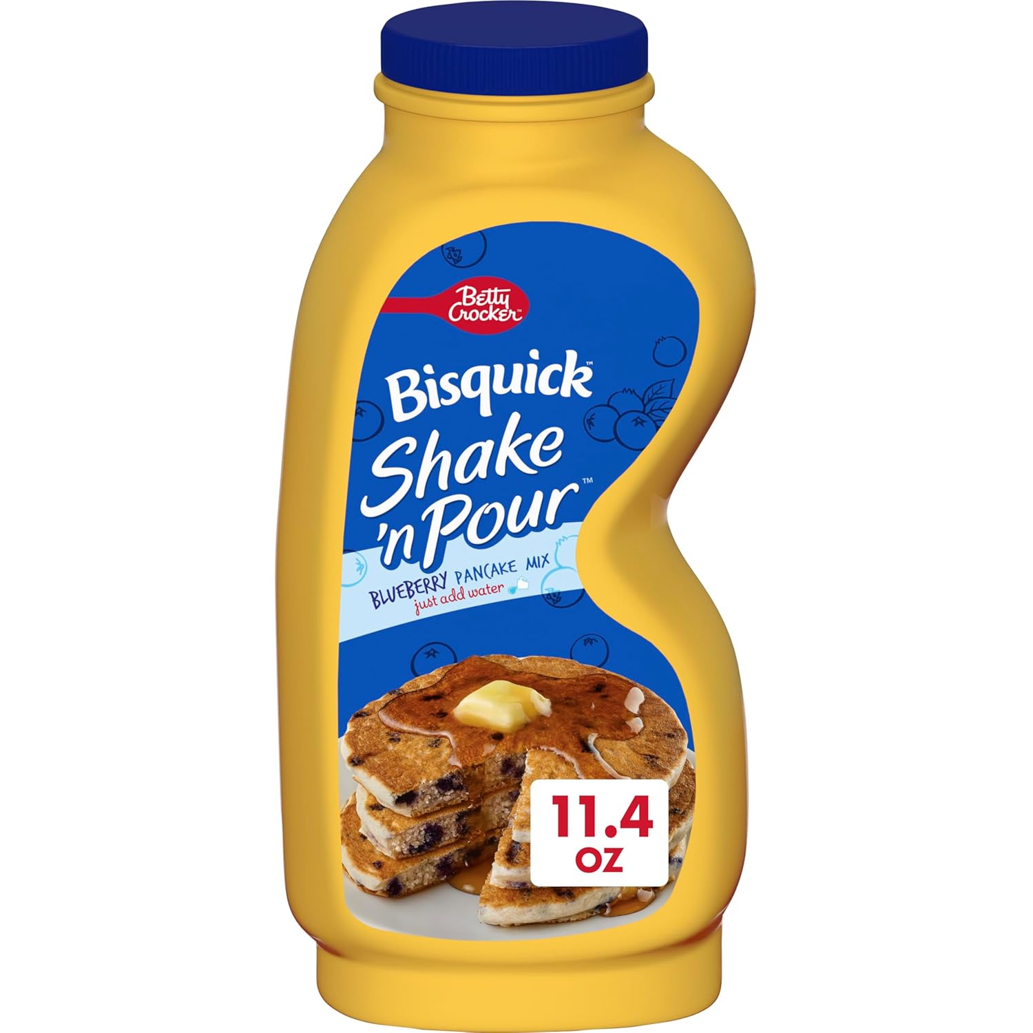 Betty Crocker Bisquick Shake 'n Pour Blueberry Pancake Mix - Fluffy Easy Pancakes & Waffles, 11.4 oz