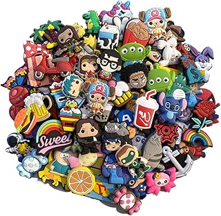 كاستويف تعليقات احذية من جيبيتز للكروكس، 100 قطعة تصاميم عشوائية لطيفة للجنسين سوار معصم للرجال والنساء والاطفال