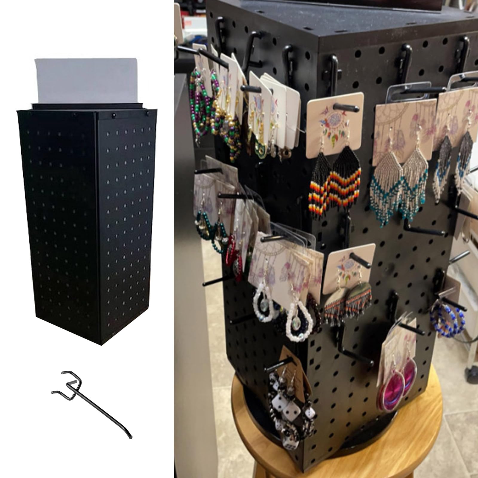 Amazon｜HUANGENG 回転ペグボードディスプレイスタンド