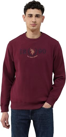 U.s.Polo Association Men's Numeric Brand Embroidered Regular fit Sweatshirt