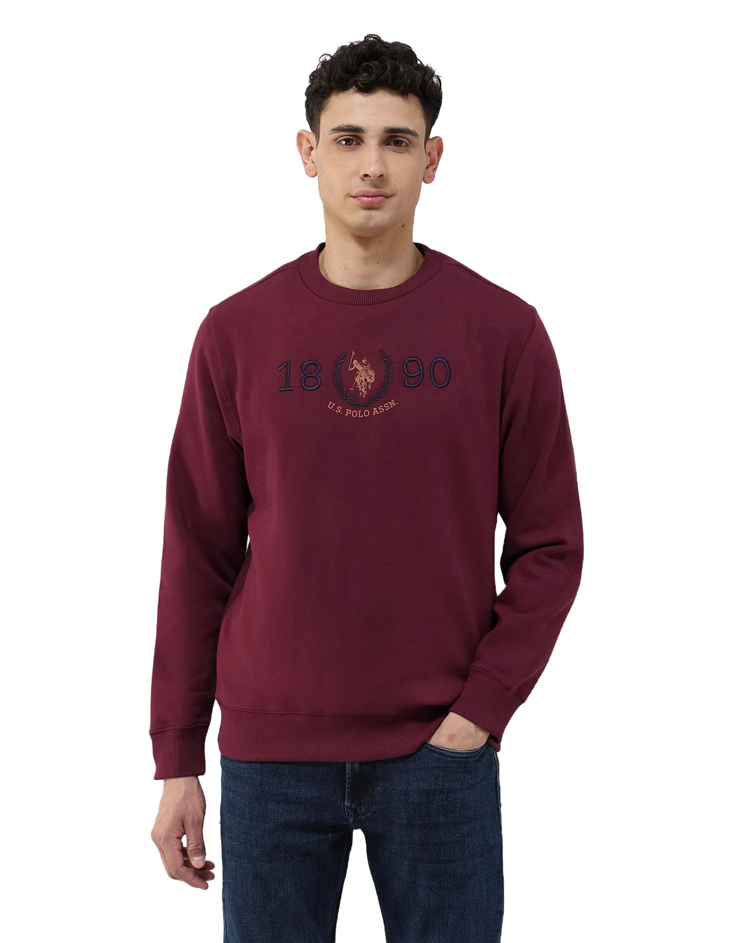 u.s. polo assn. U.s.Polo Association Men's Numeric Brand Embroidered Regular fit Sweatshirt-picture-40