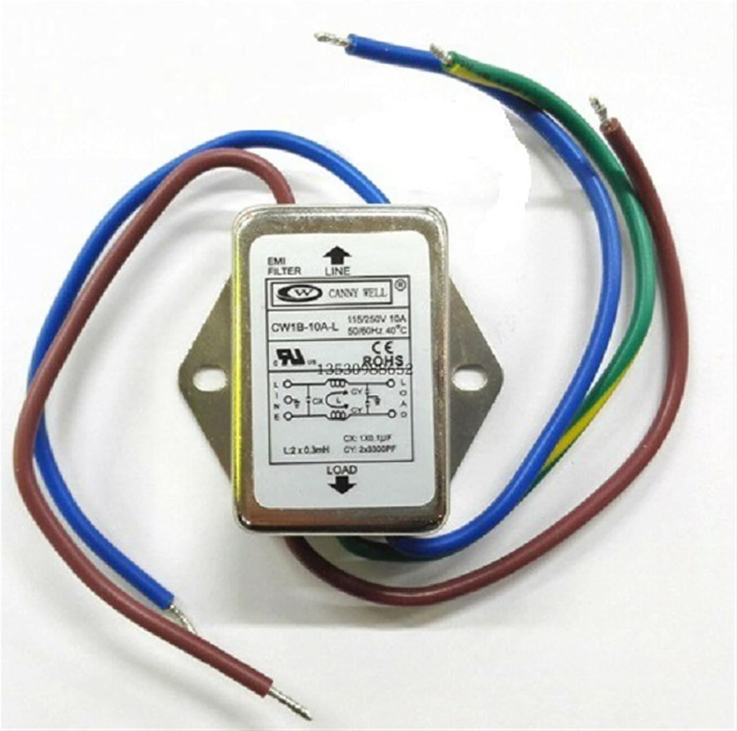 EMI Filter CW1B-10A-L 10A 115V 250V CW1B 50/60Hz