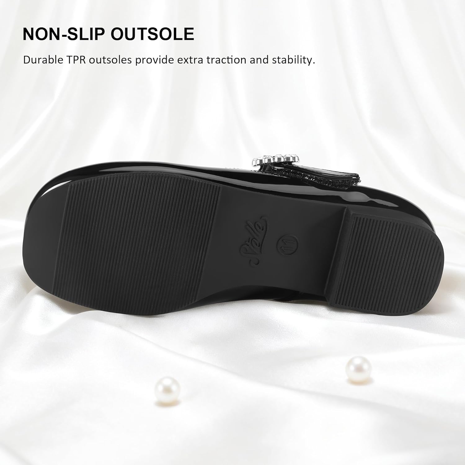 Stelle Girls Dress Shoes Mary Jane Ballet Flats Flower School Shoes for Wedding Party Toddler/Little/Big Kid - Image 5