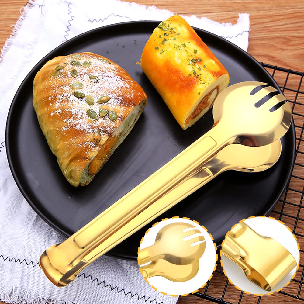 12 utensili da portata in acciaio inox, grandi cucchiai scanalati, forchette pinze, pinze per zucchero, torta, coltello da burro, cucchiaini da caffè, ideali per buffet, catering, banchetti,