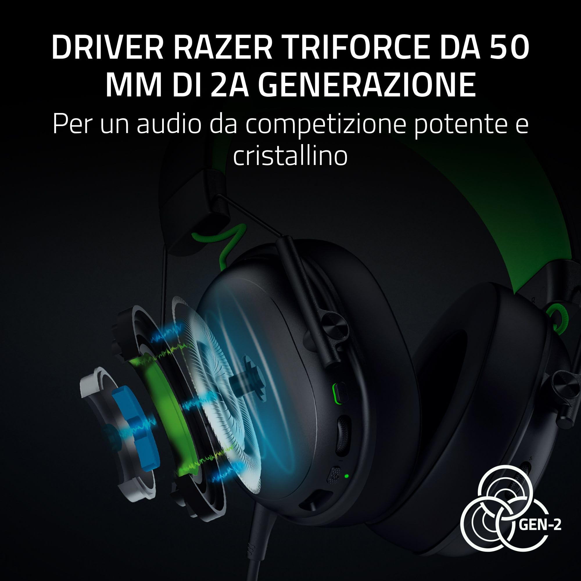 Razer BlackShark V3 X HyperSpeed per Xbox - Auricolari Esports - Dettaglio