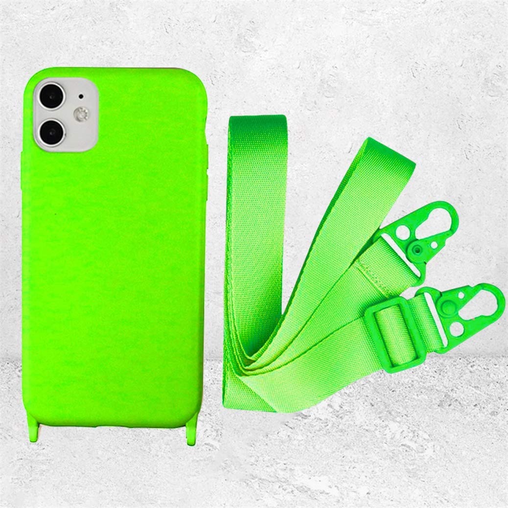 Custodia IPhone 13 Pro Max Con Catenina Custodia IPhone 13 Pro Max Con Cordoncino A Collo - Silicone Morbido, Giallo Copertina Silicone Con Cordino