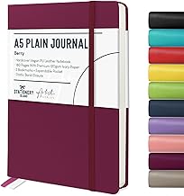 STATIONERY ISLAND Notebook A5 Blank, Journal Hardcover with 120 g/m² Thick Paper, 180 Pages Diary, Notebook A5 for Girls, Travel Journal, Planning, Learning, Writing