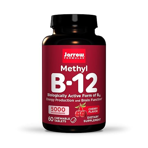 Jarrow Formulas Metilcobalamina (metil B12), Apoya las células del cerebro y papel de nervios, 5000mcg, 60pastillas