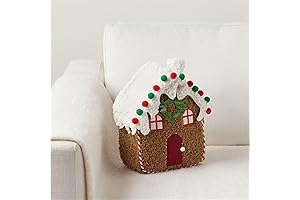 Gingerbread House Merry Christmas Throw Pillow