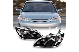 2004 Honda Civic Black AKKON Headlights