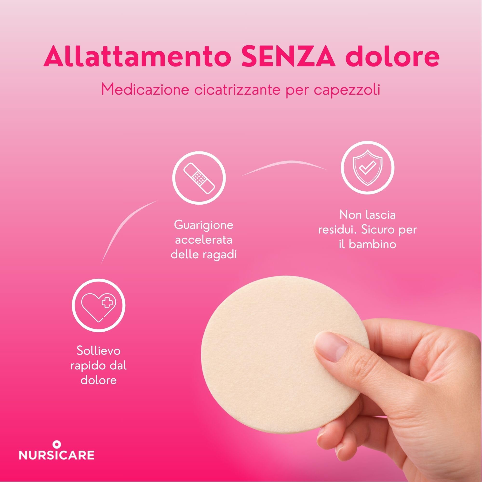 Medicazioni per Capezzoli in Allattamento – Paracapezzoli per Alleviare Dolore e Ragadi – Dispositivo Polimerico Riutilizzabile – Protezione Seno e Copricapezzoli – 6 Pezzi Nursicare