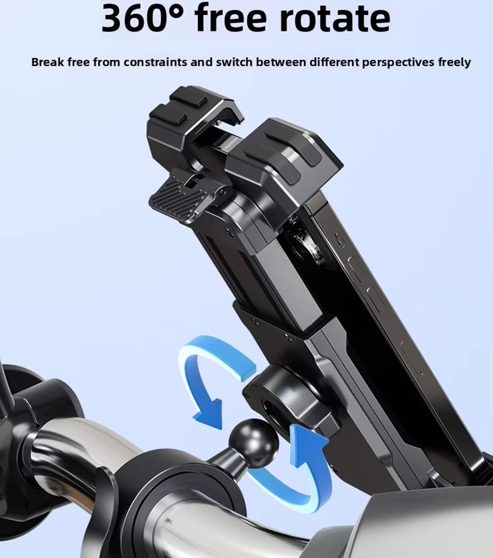 Générique Support De Téléphone De Vélo pour Kross Inzai 2015-, Support Rotatif À 360 ° Téléphone Anti-Vibration,C Black-B