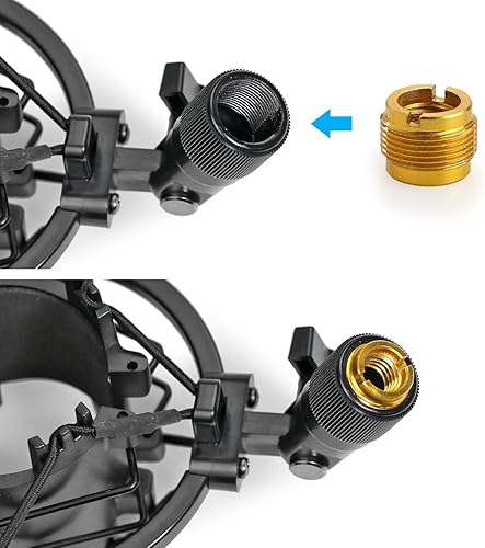 Miniatura 4 de SUNMON Soporte de choque AT2020, soporte de montaje de choque reduce el ruido de vibración para Audio Technica AT2020 AT2035 AT4040 AT2020USB