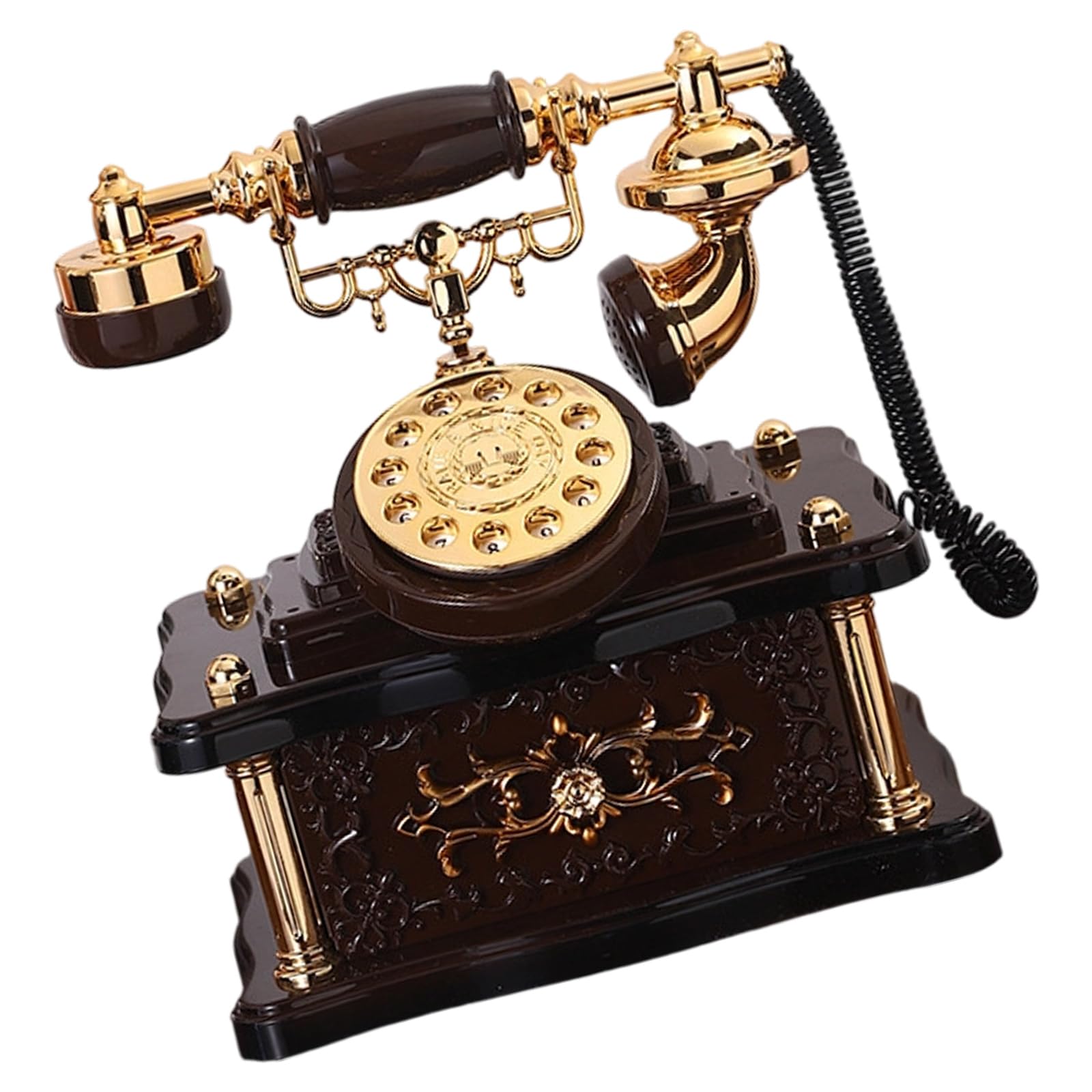 Limtula Retro Dials Telephone Music Box Decorative Jewelry with Drawer for Home Decors Valentines Day Present Jewelry