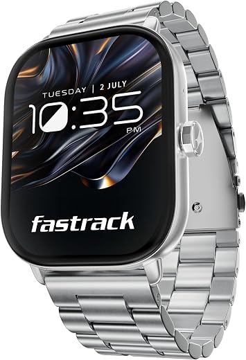 Fastrack Radiant FX2 2.04" AMOLED Smart Watch with BT Calling, Voice Assistant, Functional Crown, Metal Alloy Case, 100+ S...