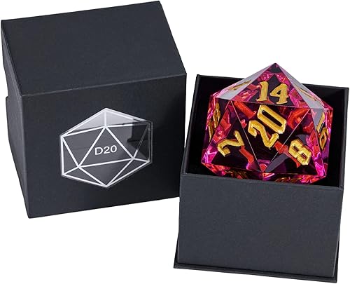 Miniatura 41 de 55mm 20 Sided DND Dice, Giant D20 D&D Polyhedral Dice Large D20 with Die Gift Box for Dungeons and Dragons, RPG Table