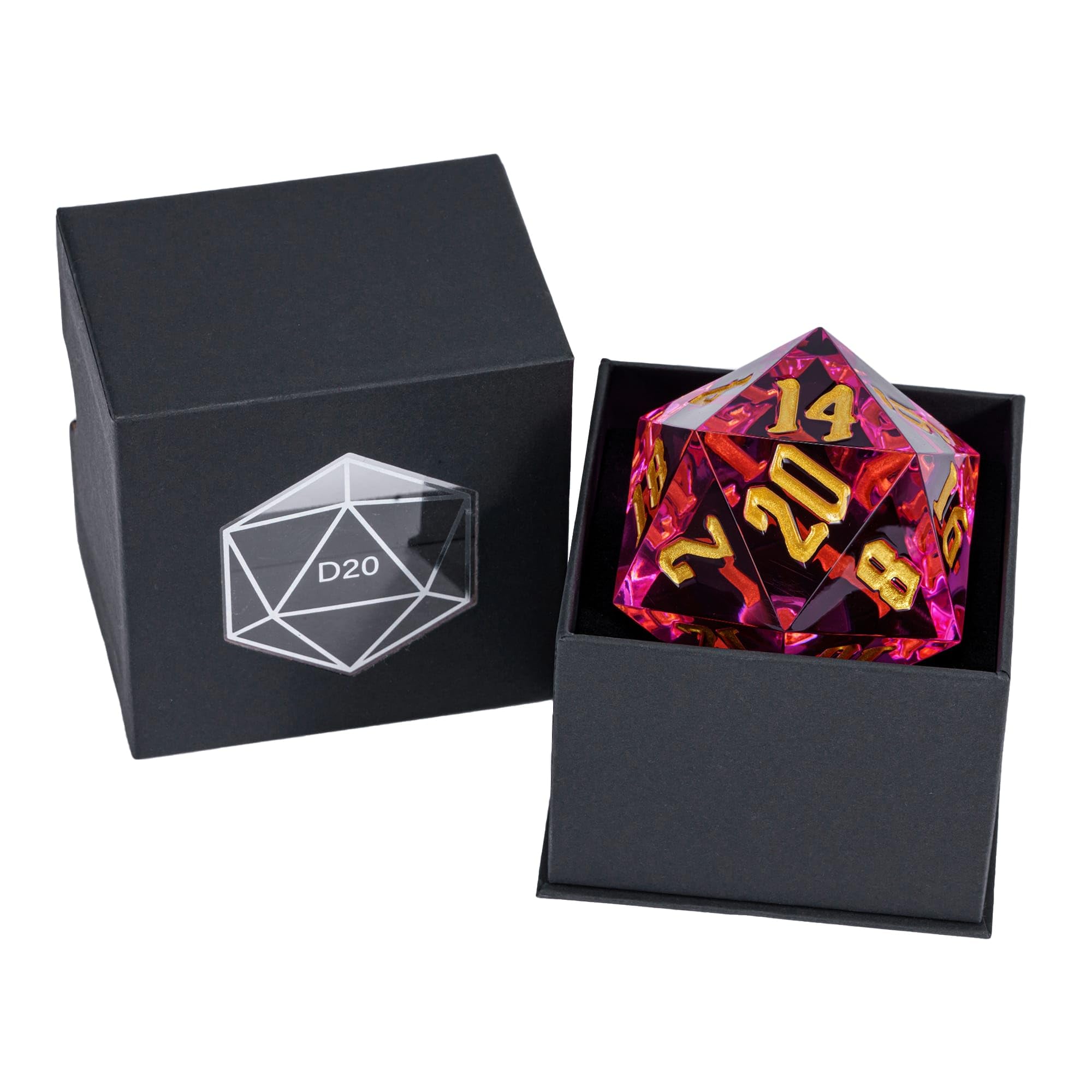 Dados DND de 20 caras de 55 mm, troquel poliédrico gigante D20 D&D