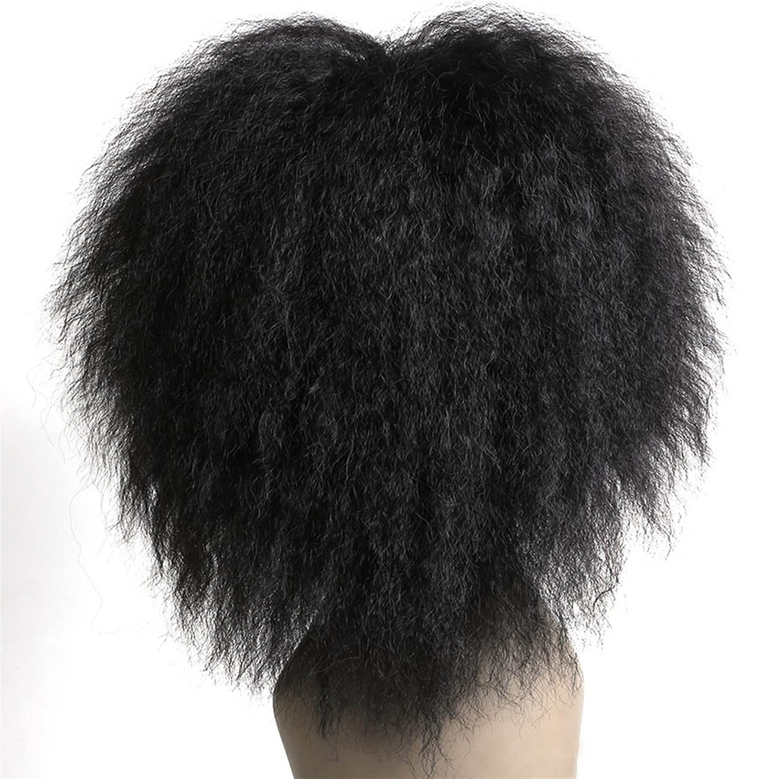 Pelo Natural Pelucas rizadas Afro largas for Mujeres Negras Peluca de Pelo sintético Resistente al Calor Esponjoso y Rizado Suave for Cosplay de Fiesta Diaria Mujer Peluca