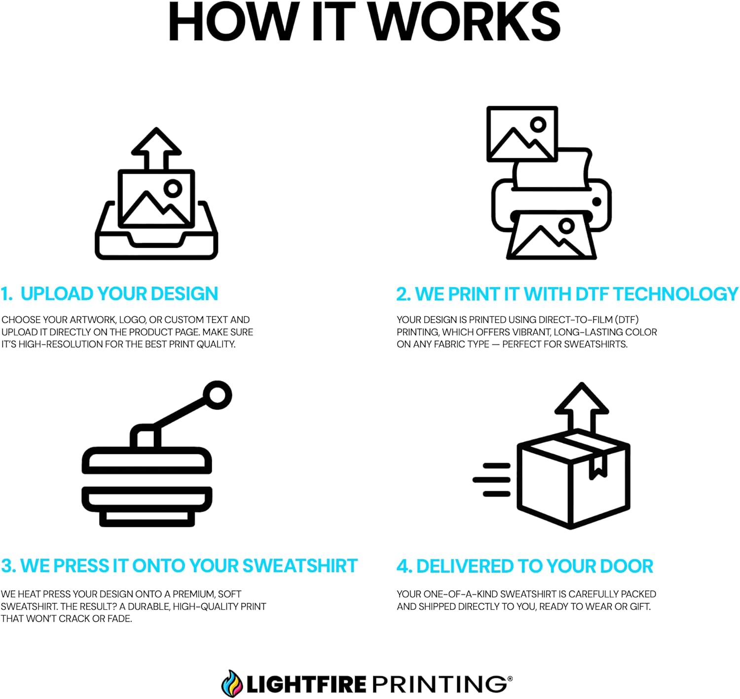 Custom DTF Crewneck Sweatshirt Personalize with Your Text Unique Custom Gift for Men, Women, Teens (Small - Ash) - Image 5