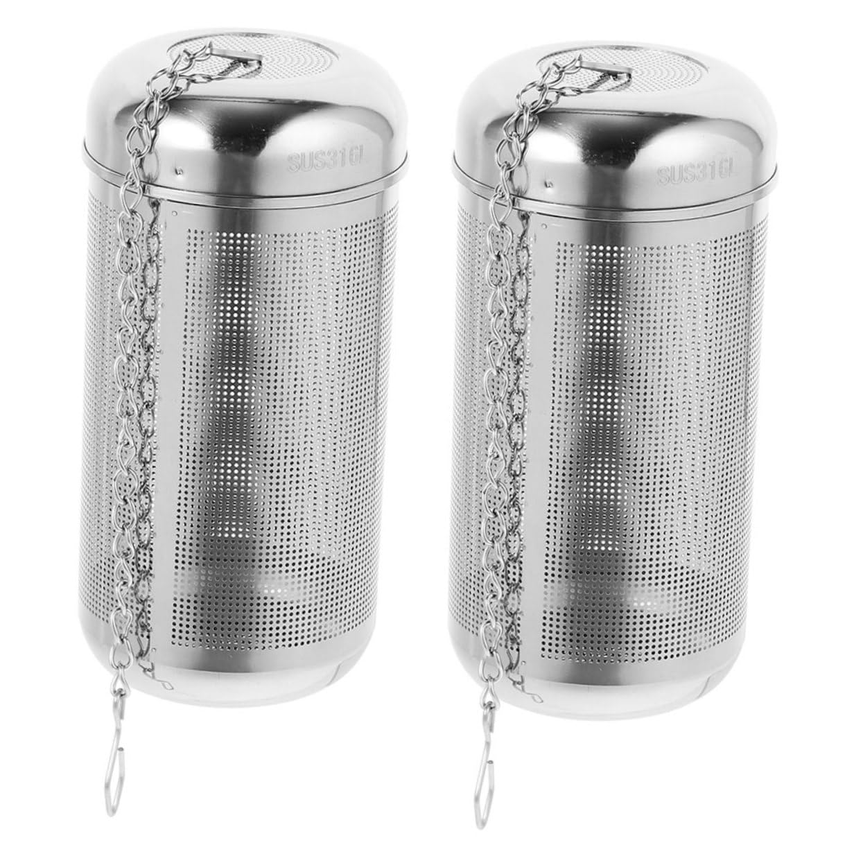 MAGICLULU 2Pcs Stainless Steel Seasoning Strainer Ball for Soup and Tea Infusion Versatile Spice Filter for Cooking Marinating and Brewing Loose Tea Fine Mesh Tea Infuser with Chain