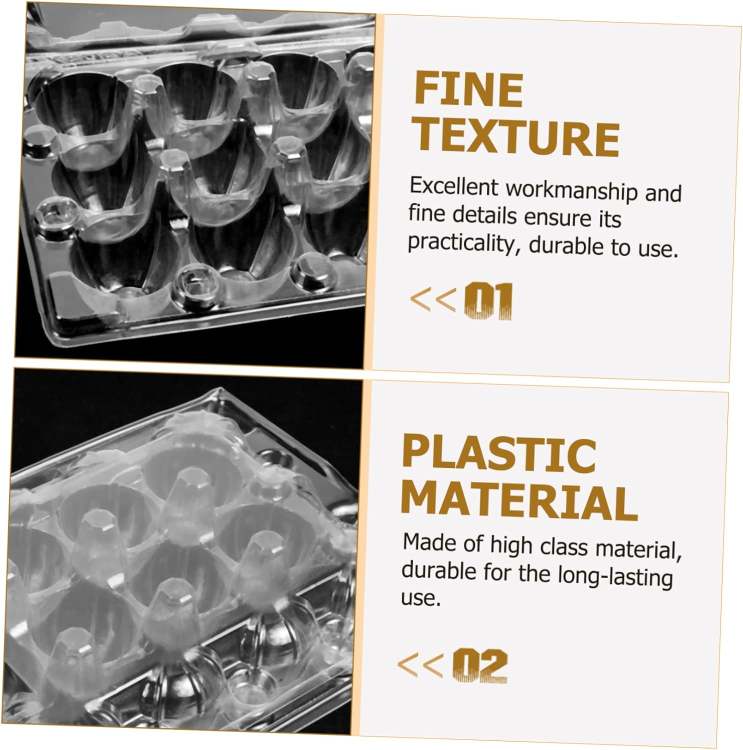 50pcs Quail Egg Packaging Containers Lightweight and Compact Egg Storage Tray Quail Holder for Kitchen Refrigerator Supermarket Use