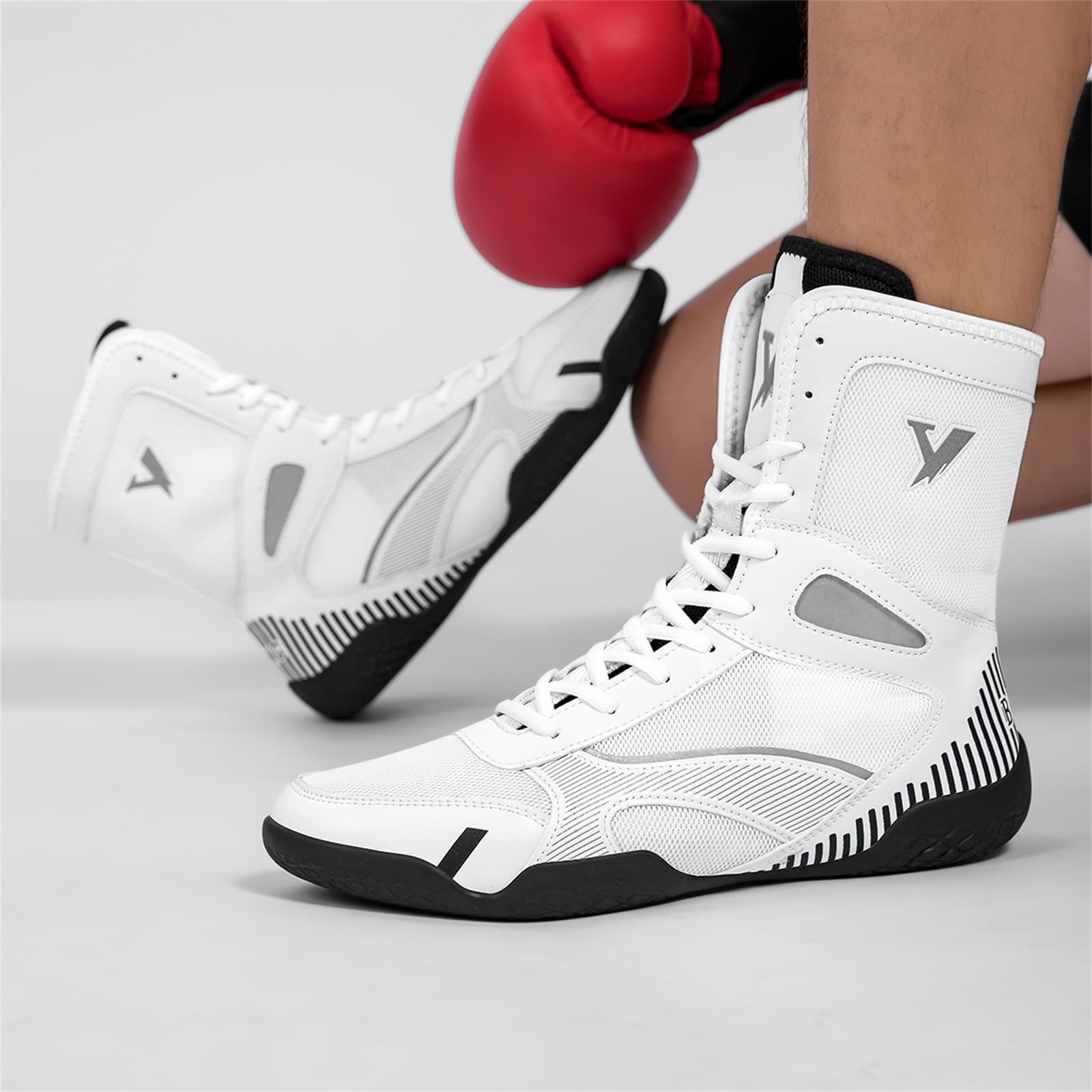 Zapatillas Lucha Boxeo Hombre Botas Interior Entrenamiento Combate