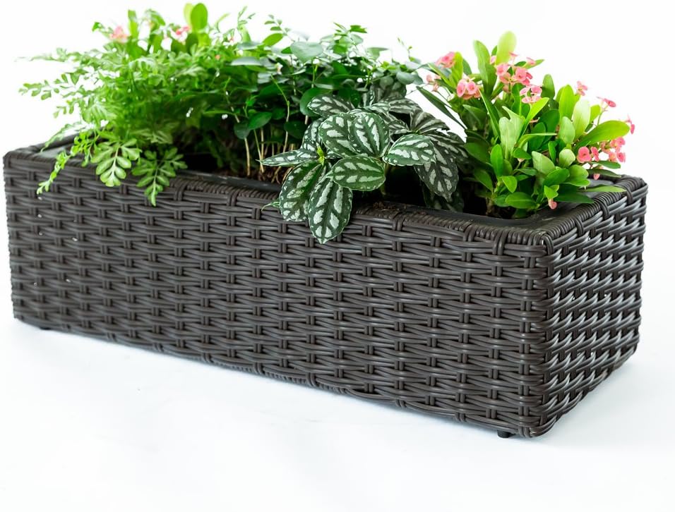 CHopetree Window Flower Box Hanging Plant Boxes Succulent Planter Pots Containers