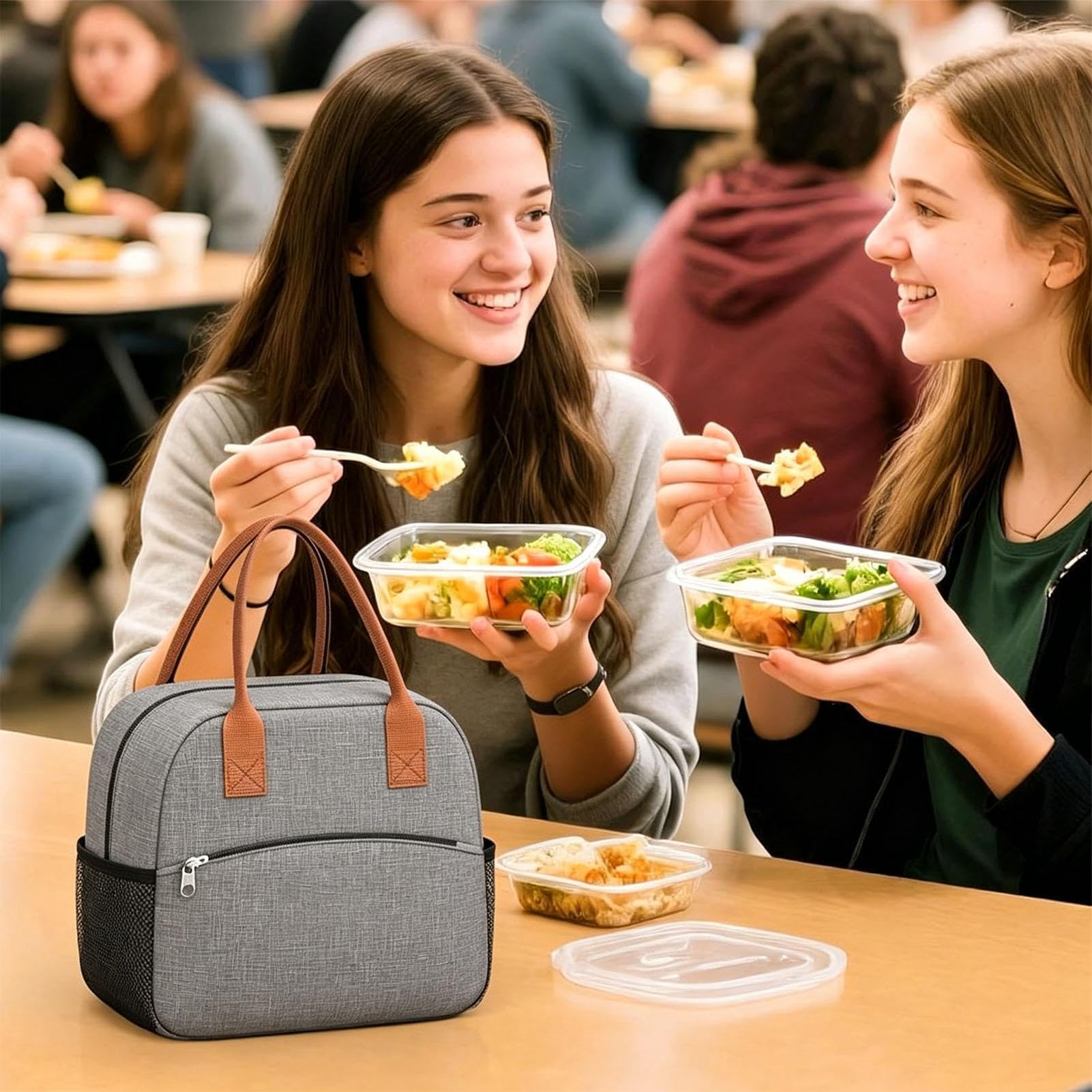 Borsa termica per il pranzo da uomo, impermeabile, 10 l, perfetta per scuola, ufficio, campeggio, viaggi, uso quotidiano, attività all'aperto e picnic