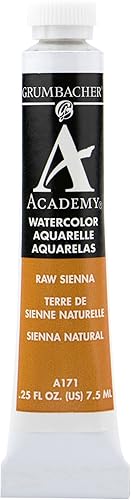 Grumbacher Academy Pintura de acuarela, 0.3 fl oz0.25 onzas, Siena cruda (A171)
