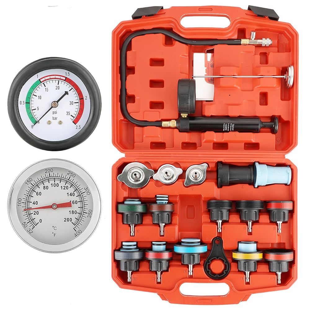 18Pcs Radiator Pump Pressure Leak Tester Detector Coolant System
