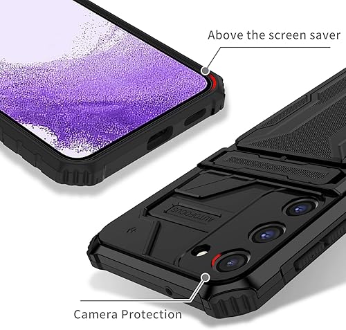 Miniatura 5 de Asuwish Funda para Samsung Galaxy S23 Plus S23+ 5G con protector de pantalla de vidrio templado y soporte delgado para tarjeta de crédito S23plus