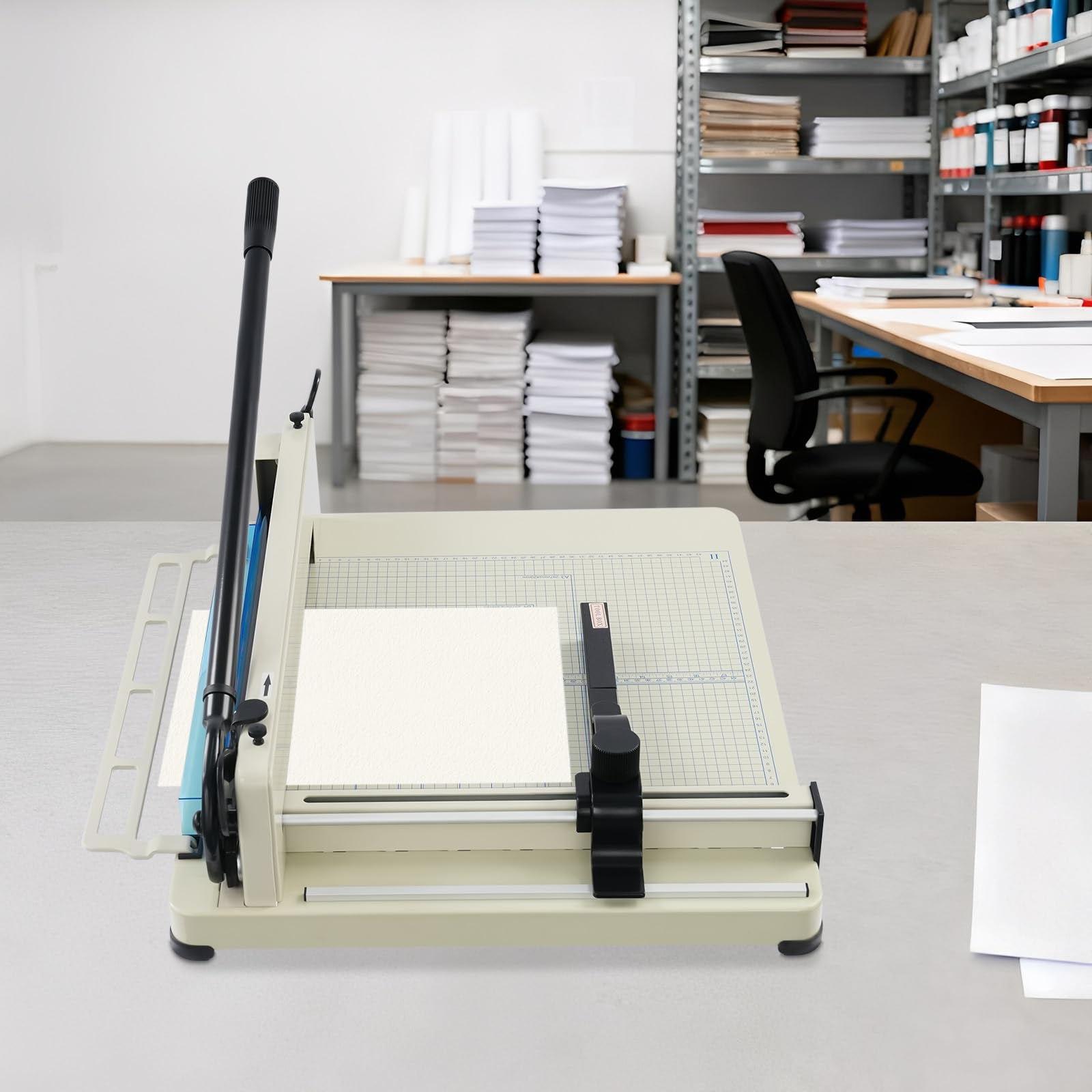 Taglierina manuale A3/A4/A5 (carta 400 mm, 400 fogli), taglierina a leva manuale con blocco di sicurezza, forbici a ghigliottina per carta, massima precisione, ufficio, casa, scuola