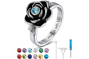 Personalized Stainless Steel Cremation Rings for Women