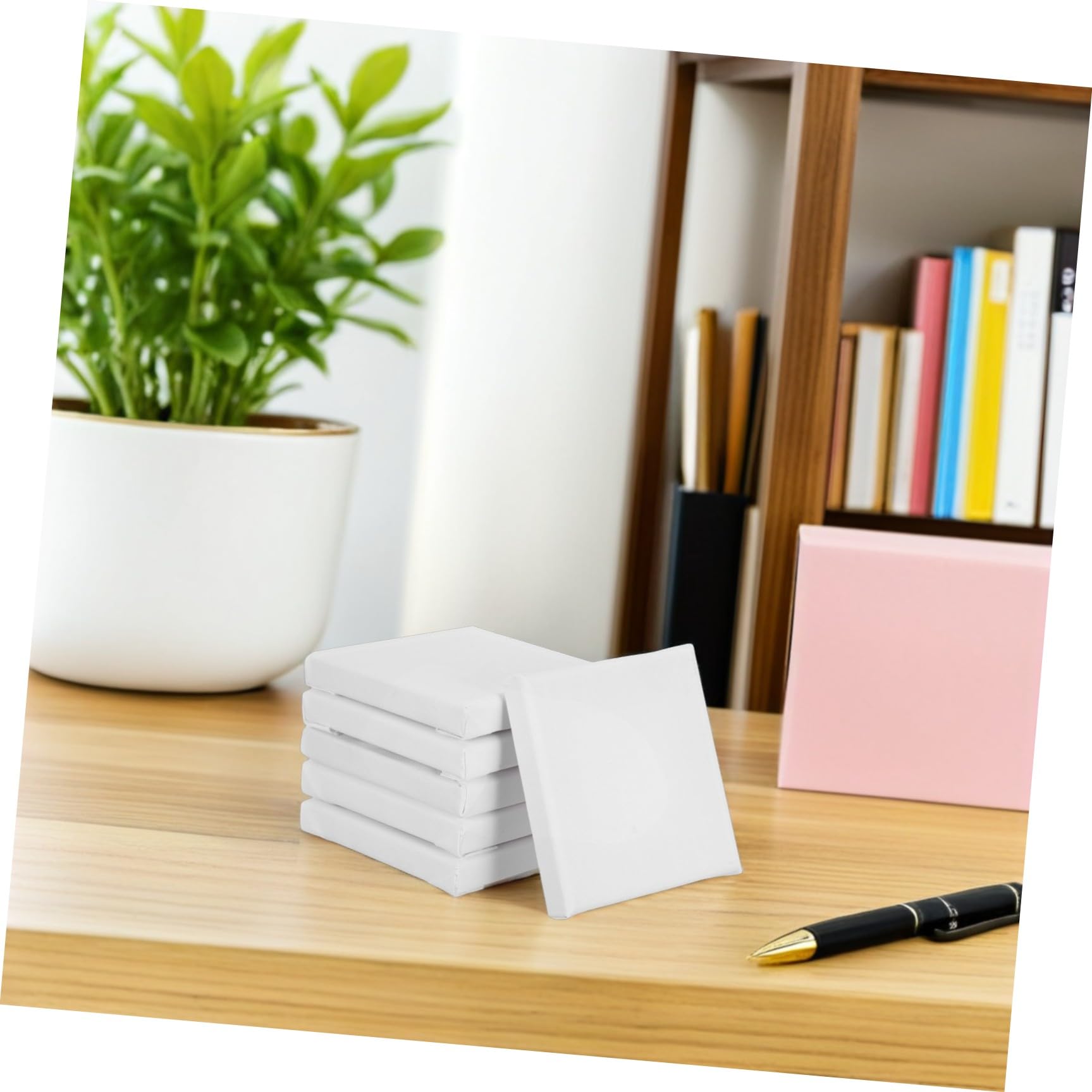 15 Mini Toiles à Peindre en Coton 10x10 Cm Petites Toiles D'art pour Peinture Créative Lot de 15 pour Ateliers Bricolage et Décoration Murale