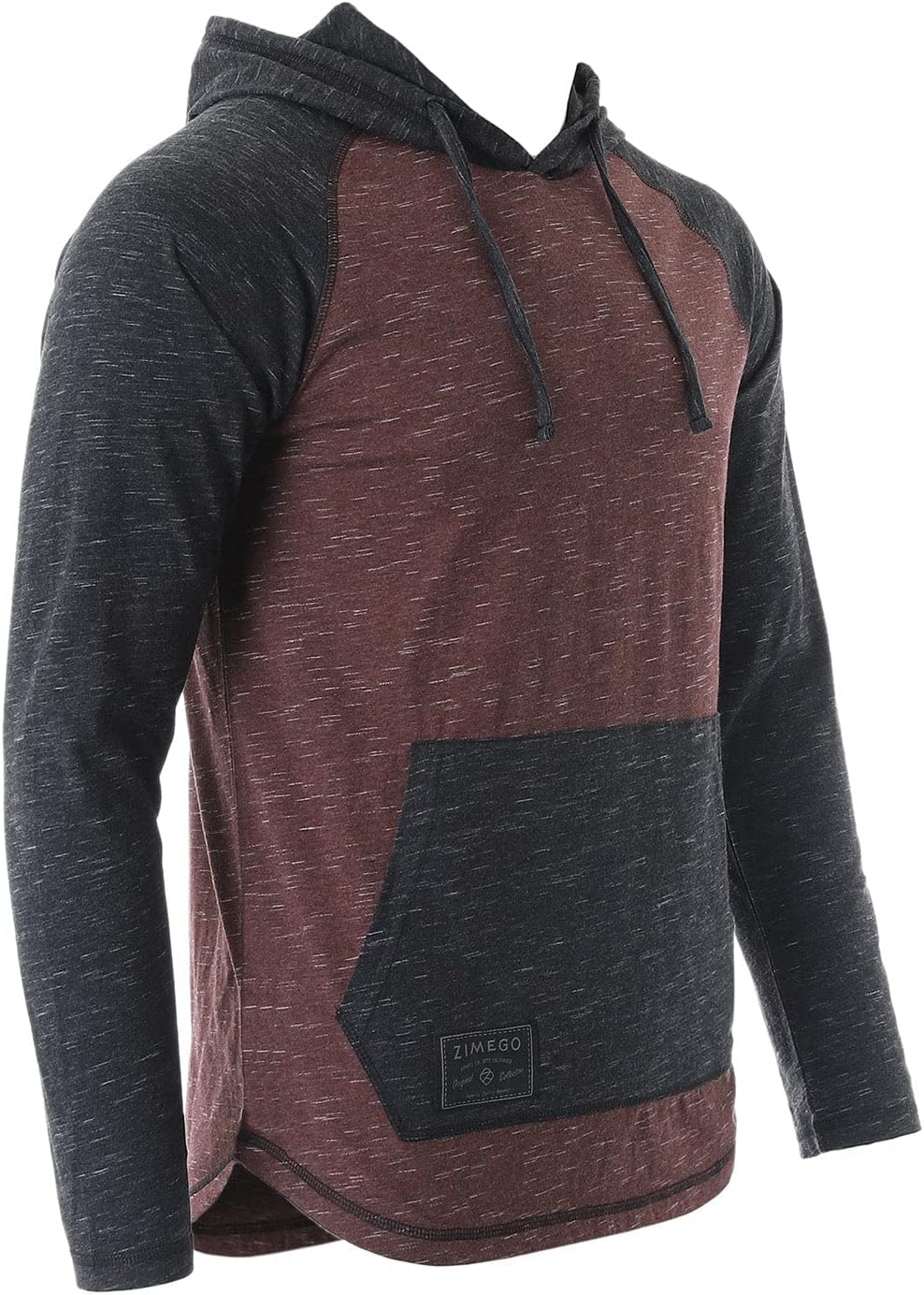 ZIMEGO Mens Long Sleeve Lightweight Hooded Henley – Color Block Pullover Hoodie for Casual Gym Workout Travel