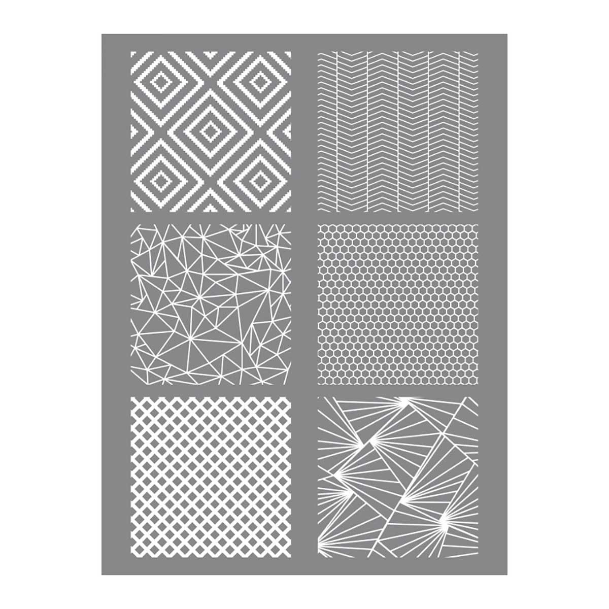 Geometric Polymer Clay Stencil 4.5