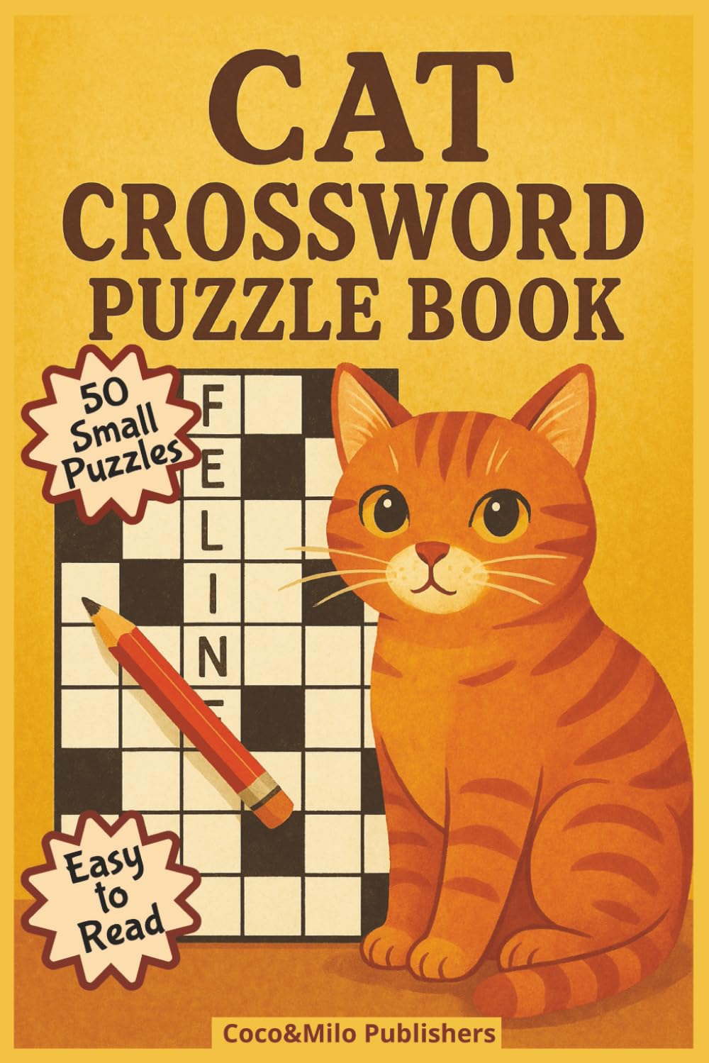 Cat Crossword Puzzle Book: Crossword Puzzles with Easy to read print about Cats, Kittens, Cat Breeds, Felines and More | For Adult, Seniors and Teens | 6x9 inches, 100 pages