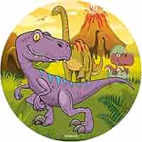 Disco Commestibile Dinosauro Per Torte - 16cm Senza Glutine E Vegano - Foto 3