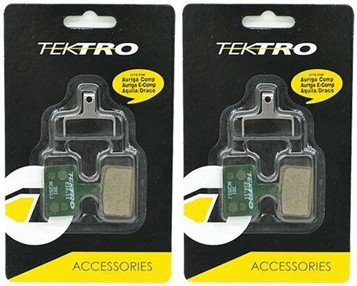 Tektro E10.11 Organic Compound Disc Brake Pads Auriga, Draco, Orion, 2 Pack, STB1788