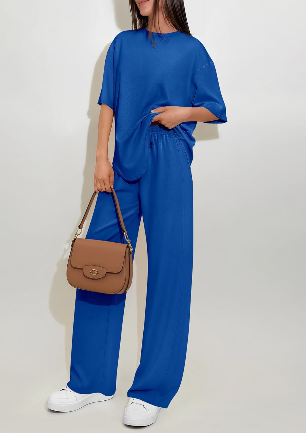 PRETTYGARDEN 2 Piece Lounge Sets for Women Summer 2026 Short Sleeve Matching Airport Travel Outfits Casual Spring Clothes - Image 7