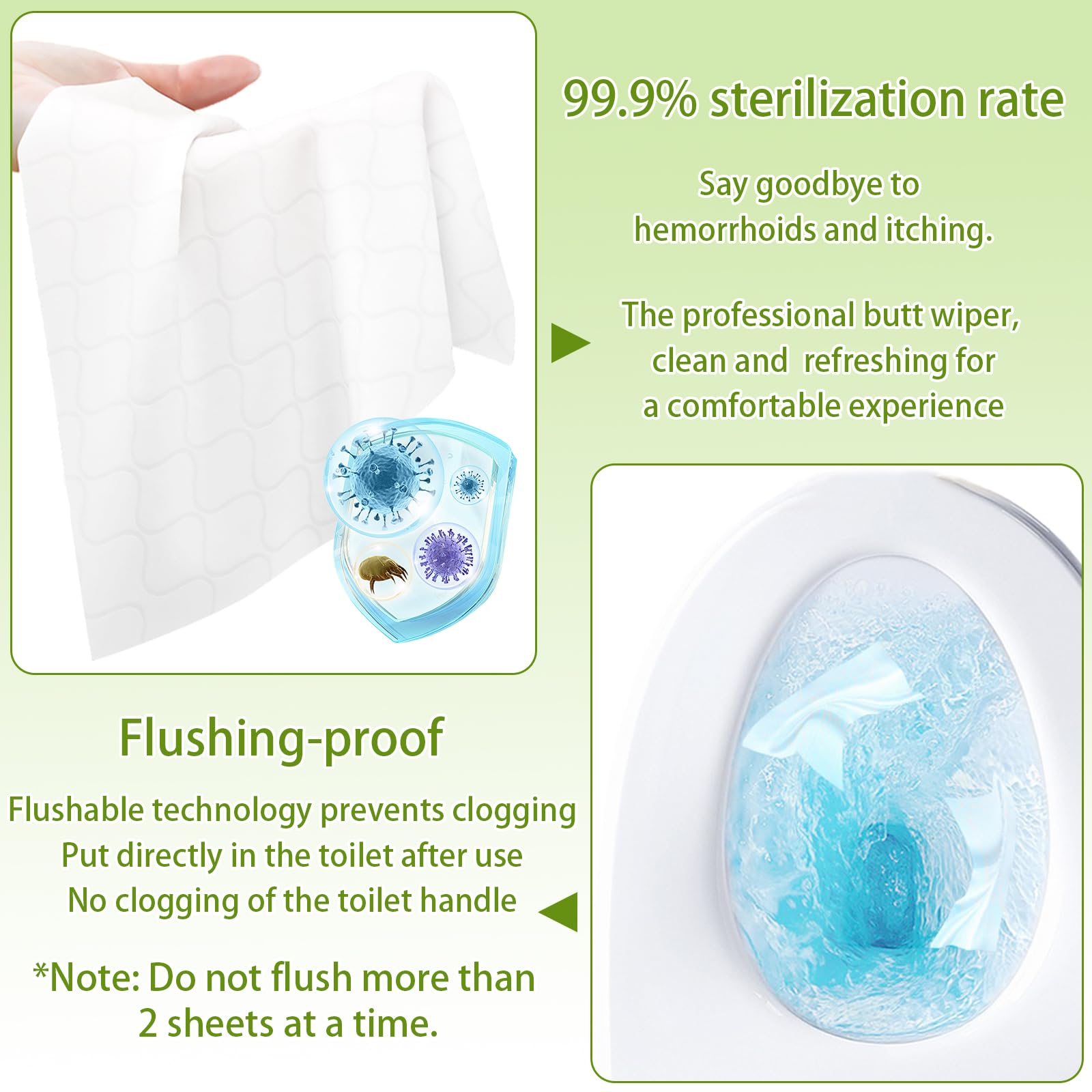 50 Piezas Toallitas Humedas Water Wipes Lingettes Douces Et Non Irritantes Respectueuses De La Peau Adaptées À La Maison Au Bureau Et À L'extérieur