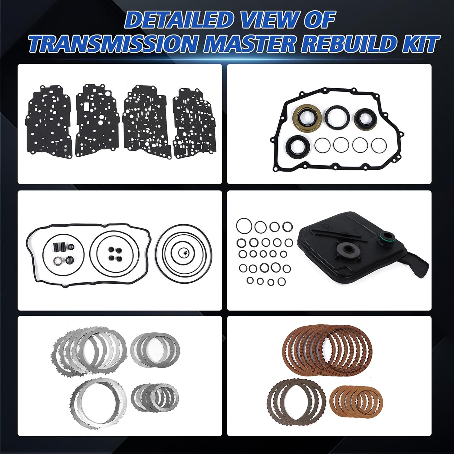 6F35 Transmission Master Rebuild Kit Overhaul w/Filter Compatible with 2013-On Escape Escape Explorer Fusion Edg/MKC Tribute Lincoln MKC Mazda 6F35