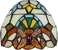 Vista 1 de Pantalla de lámpara de 6 pulgadas de repuesto solo para pantalla de cristal Tiffany, accesorios de cubierta de lámpara barroca beige, apertura