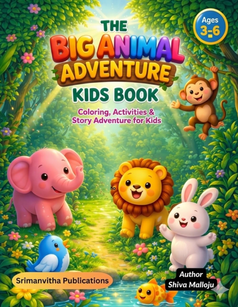 The Big Animal Adventure Kids Book: Coloring, Activities & Story Adventure for Kids