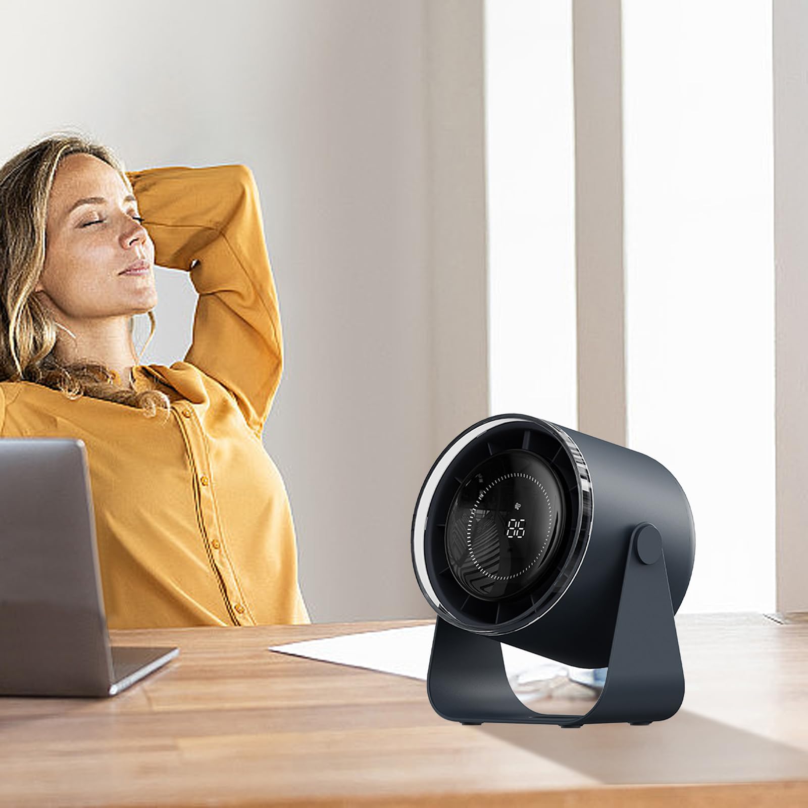 Moderno ventilatore USB ricaricabile efficiente scrivania di raffreddamento con cavo soggiorno confortevole lunga durata della batteria ventilatore da tavolo