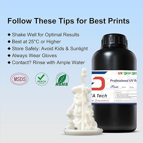 Vista 80 de Siraya Tech Resina de impresora 3D rápida similar a ABS de 4.4 lbs, curado UV, no frágil, alta precisión, líquido de fotopolímero estándar para Gris
